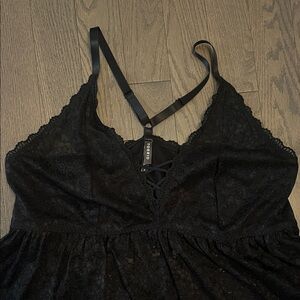 Torrid Black Lace Lingerie Cami Dress